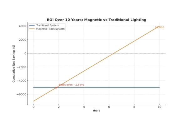 Cost breakdown magnetic track lighting