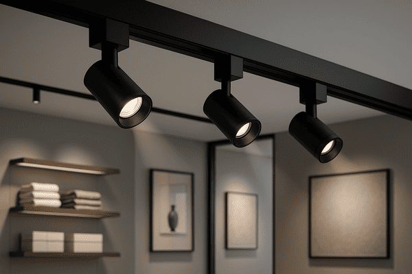 Magnetic track spotlights accent lighting