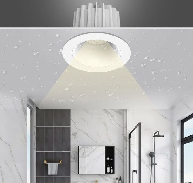 commercial IP65 LED downlight in modern space