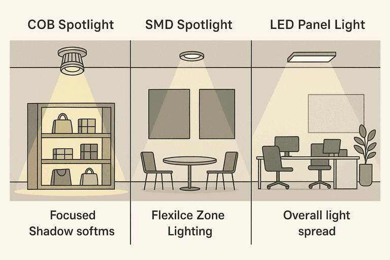 COB vs SMD spotlight comparison