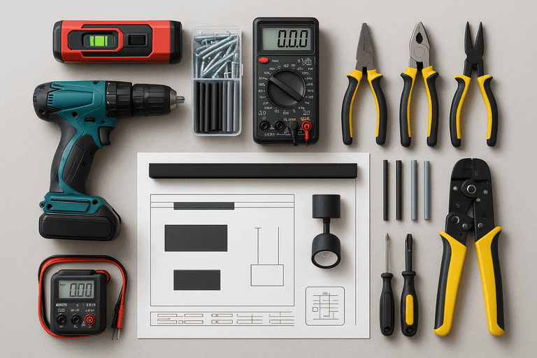 magnetic light install tool kit