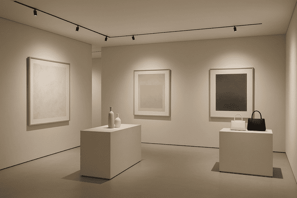 magnetic lighting in art gallery