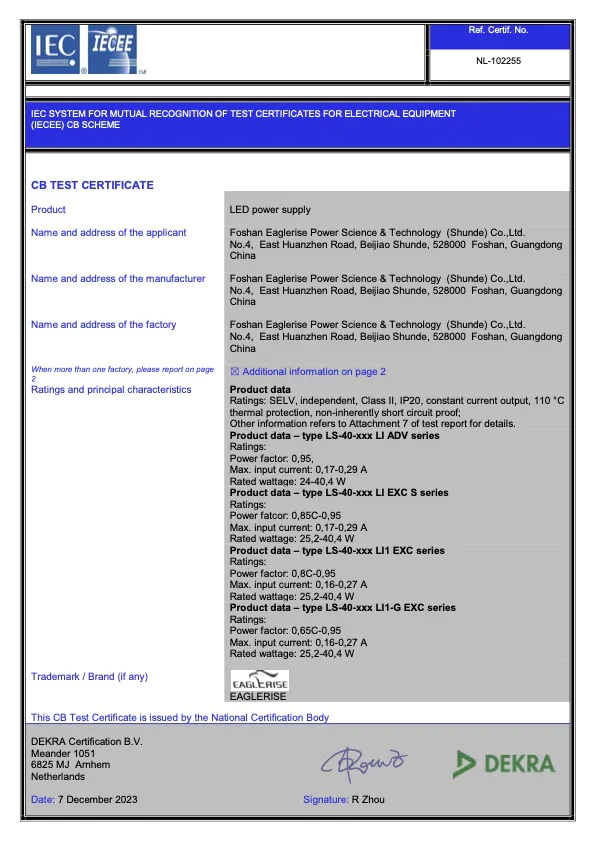 LED professional lighting manufacturer specializing in commercial LED power supplies and certification.