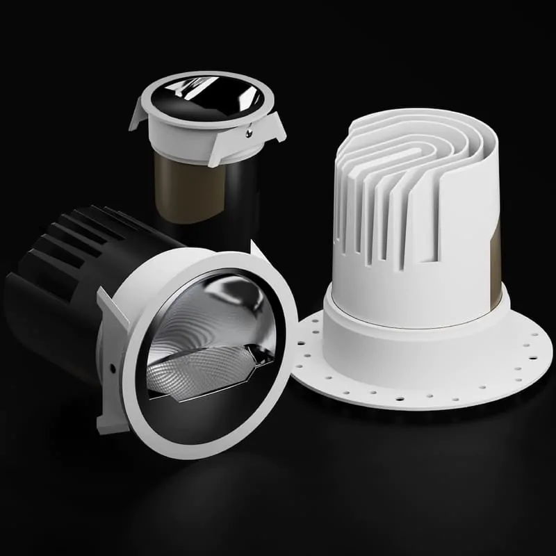 LED industrial lighting components for commercial use.