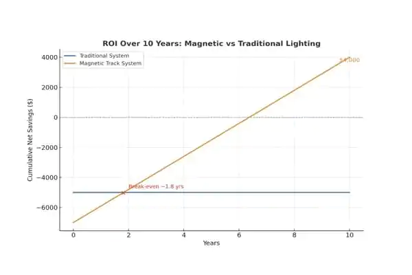 Cost breakdown magnetic track lighting