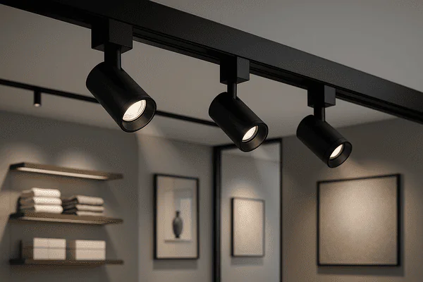 Magnetic track spotlights accent lighting