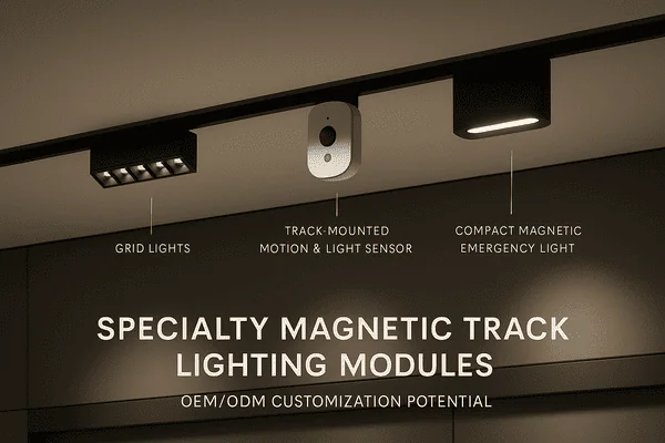 Specialty magnetic track modules