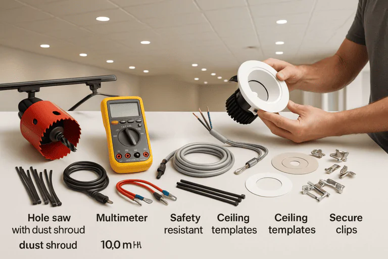 tools for commercial downlight install