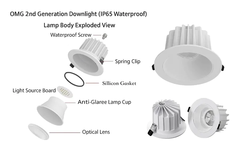 image of downlight installation and service accessibility