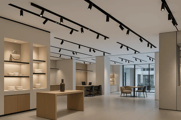 LED track lighting for commercial applications